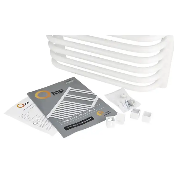 Сушарка рушників водяна Qtap Glory (WHI) P16 1000x500 HY (QTGLORYWHIP161000500HY) фото 6 Aquada.com.ua