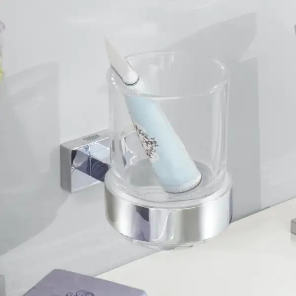 GROHE Стакан скляний з тримачем Essentials Cube  (40755001) фото 3 Aquada.com.ua