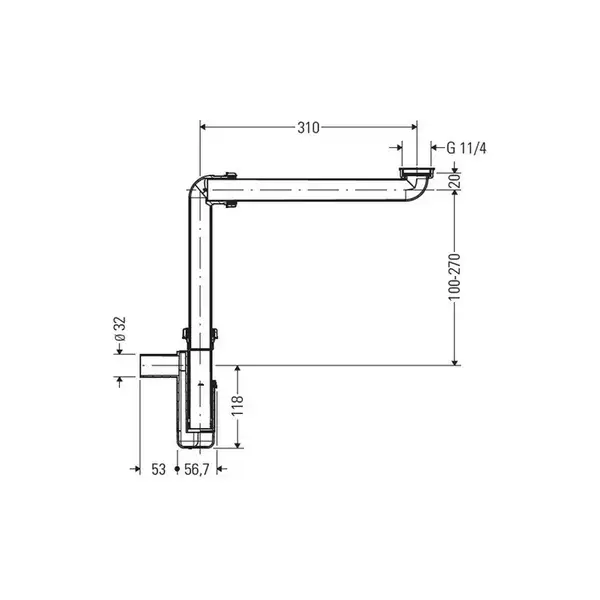Экономичный сифон Duravit (0050730000) фото 2 Aquada.com.ua