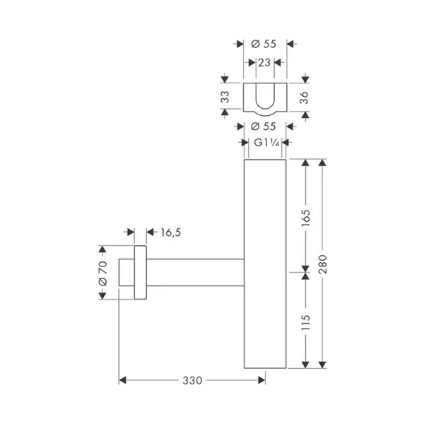 Сифон Hansgrohe Flowstar (52100800) фото 2 Aquada.com.ua