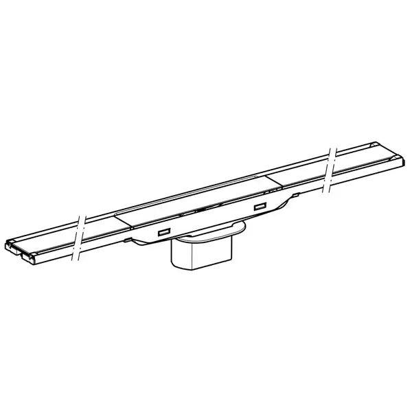 Дренажный канал обрезной 30-90 см Geberit CleanLine60, рамка чёрный металл/нержавеющая сталь (154.456.00.1) фото 2 Aquada.com.ua Дренажный канал обрезной 30-90 см Geberit CleanLine60, рамка чёрный металл/нержавеющая сталь (154.456.00.1) фото 2 Aquada.com.ua