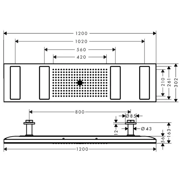 Верхний душ Axor ShowerHeaven 1200/300 4jet, без освещения (10637000) фото 4 Aquada.com.ua Верхний душ Axor ShowerHeaven 1200/300 4jet, без освещения (10637000) фото 4 Aquada.com.ua