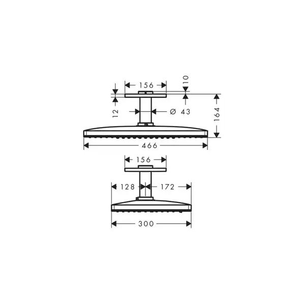 Верхний душ 460/300 2jet Axor ShowerSolutions (цвет - хром) (35279000) фото 2 Aquada.com.ua Верхний душ 460/300 2jet Axor ShowerSolutions (цвет - хром) (35279000) фото 2 Aquada.com.ua
