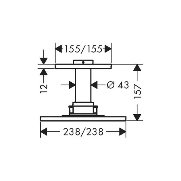 Верхний душ Axor ShowerSolutions 250 х 250 мм (цвет - матовый чёрный хром) (35308340) фото 2 Aquada.com.ua Верхний душ Axor ShowerSolutions 250 х 250 мм (цвет - матовый чёрный хром) (35308340) фото 2 Aquada.com.ua
