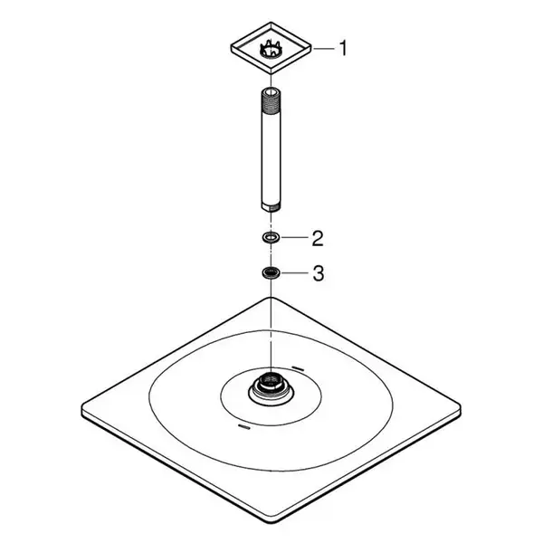 Лейка для верхнего душа с держателем Grohe Rainshower Mono Cube 310 26566000 фото 6 Aquada.com.ua Лейка для верхнего душа с держателем Grohe Rainshower Mono Cube 310 26566000 фото 6 Aquada.com.ua