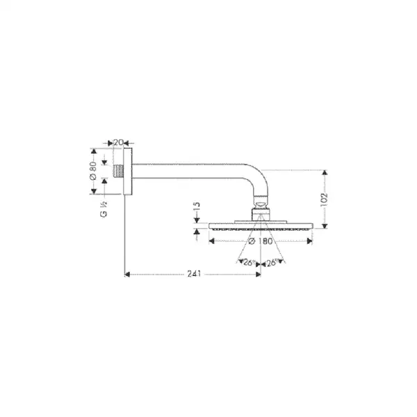 Верхний душ "тарелка" Hansgrohe Raindance Ø180 мм (27471000) фото 3 Aquada.com.ua Верхний душ "тарелка" Hansgrohe Raindance Ø180 мм (27471000) фото 3 Aquada.com.ua