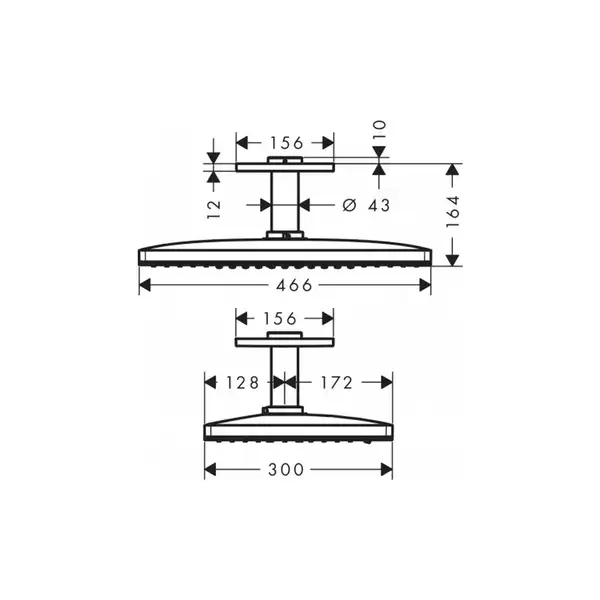 Верхний душ Hansgrohe Rainmaker Select 460 3jet (цвет - хром/белый) (24006400) фото 2 Aquada.com.ua Верхний душ Hansgrohe Rainmaker Select 460 3jet (цвет - хром/белый) (24006400) фото 2 Aquada.com.ua