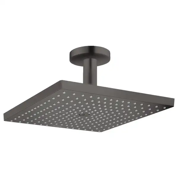 Верхний душ с потолочным подсоединением Hansgrohe Raindance E 300 х 300 мм, 1 тип струи (цвет - чёрный матовый хром) (26250340) фото 1 Aquada.com.ua