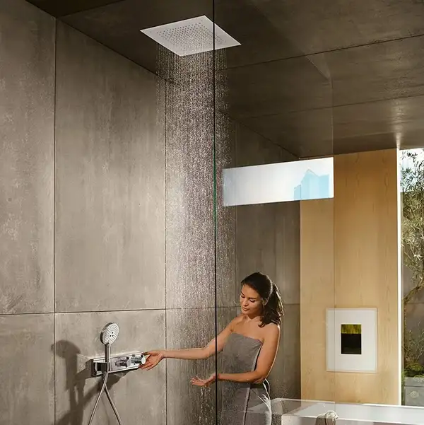 Верхній душ Hansgrohe Raindance E 400/400 1jet вбудований EcoSmart 9 л / хв, хром (26253000) Верхній душ Hansgrohe Raindance E 400/400 1jet вбудований EcoSmart 9 л / хв, хром (26253000)