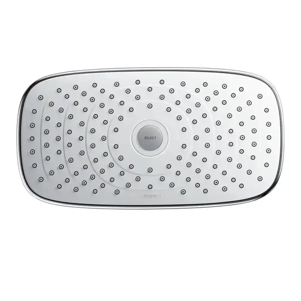 Верхний душ с потолочным подсоединением Hansgrohe Raindance 300x160 мм (белый/хром) (27384400) фото 1 Aquada.com.ua Верхний душ с потолочным подсоединением Hansgrohe Raindance 300x160 мм (белый/хром) (27384400) фото 1 Aquada.com.ua
