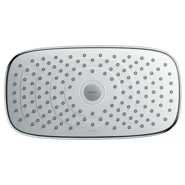 Верхній душ Hansgrohe Select Е 300 2jet з власником, білий / хром (27385400) Верхній душ Hansgrohe Select Е 300 2jet з власником, білий / хром (27385400)