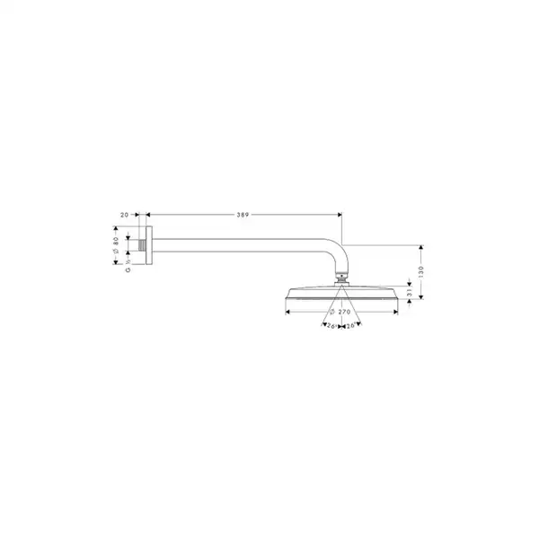 Верхний душ Hansgrohe Raindance Classic AIR Ø 270 мм (27424000) фото 3 Aquada.com.ua Верхний душ Hansgrohe Raindance Classic AIR Ø 270 мм (27424000) фото 3 Aquada.com.ua