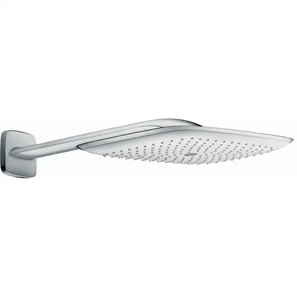 Верхній душ Hansgrohe PuraVida Overhead shower 400 1jet з власником зі стіни, білий / хром (27437400) Верхній душ Hansgrohe PuraVida Overhead shower 400 1jet з власником зі стіни, білий / хром (27437400)