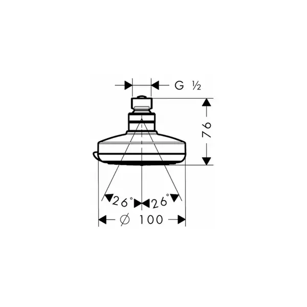 Верхний душ Hansgrohe Croma 100 Vario (цвет - хром) (27441000) фото 2 Aquada.com.ua Верхний душ Hansgrohe Croma 100 Vario (цвет - хром) (27441000) фото 2 Aquada.com.ua