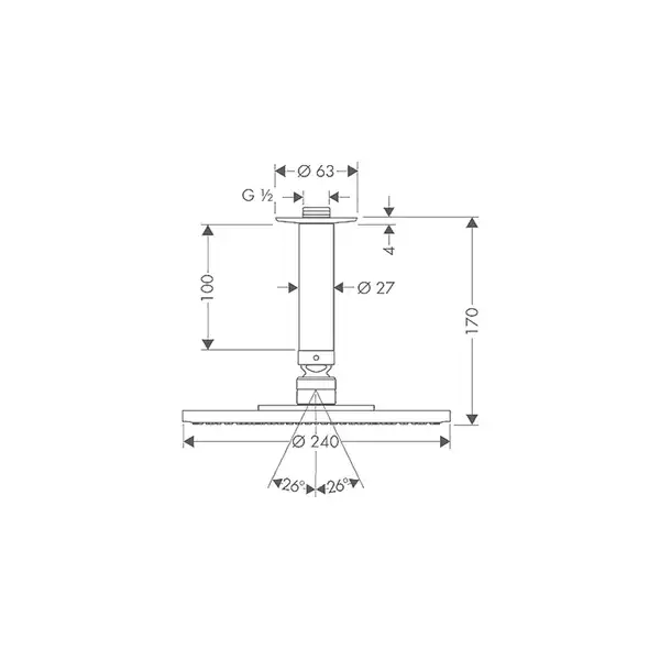Верхний душ "дождь" Hansgrohe Raindance Air Ø 240 мм (27477000) фото 3 Aquada.com.ua Верхний душ "дождь" Hansgrohe Raindance Air Ø 240 мм (27477000) фото 3 Aquada.com.ua