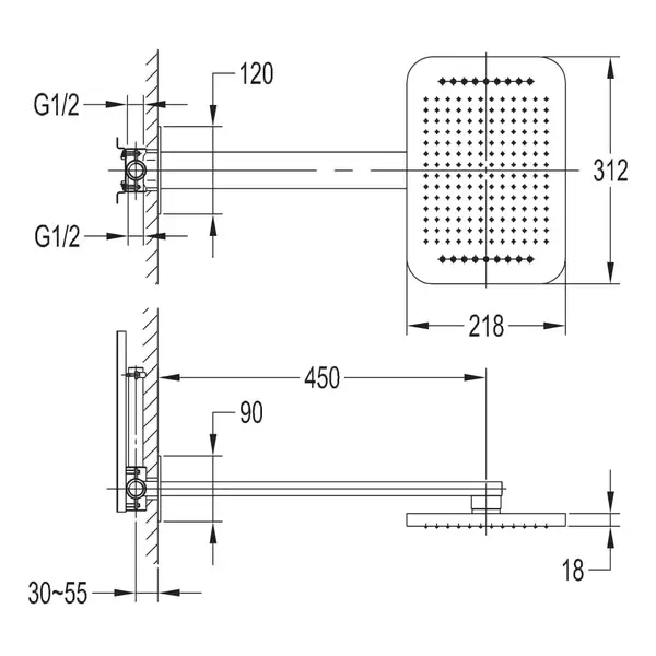 IMPRESE SMART CLICK набор (верхний душ 2 функции + держатель), хром (ZMK101901101(2 кор)) фото 2 Aquada.com.ua IMPRESE SMART CLICK набор (верхний душ 2 функции + держатель), хром (ZMK101901101(2 кор)) фото 2 Aquada.com.ua