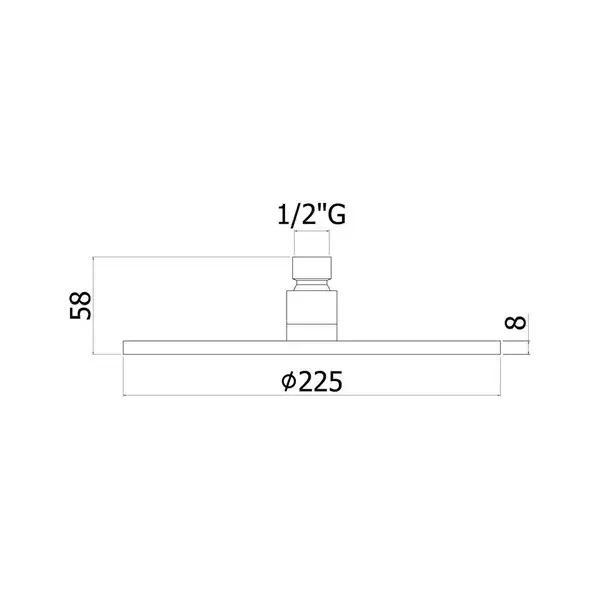 Верхний душ Ø 225 мм Paffoni Light (цвет - чёрный матовый) (ZSOF074NO) Верхний душ Ø 225 мм Paffoni Light (цвет - чёрный матовый) (ZSOF074NO)