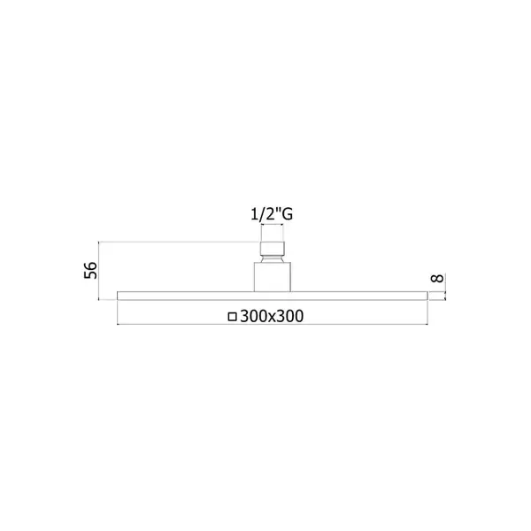 Верхний душ Paffoni SYNCRO KING “Quadro” 300 х 300 х h8 мм (ZSOF078CR) Верхний душ Paffoni SYNCRO KING “Quadro” 300 х 300 х h8 мм (ZSOF078CR)