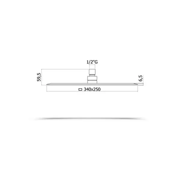 Верхний душ Paffoni BLANC “Rettangolare” 350 х 250 x h59.5 мм (ZSOF102CR) фото 2 Aquada.com.ua Верхний душ Paffoni BLANC “Rettangolare” 350 х 250 x h59.5 мм (ZSOF102CR) фото 2 Aquada.com.ua