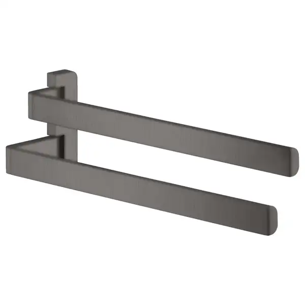 Двойной полотенцедержатель 409 мм Axor Universal Accessories, матовый чёрный хром (42821340) фото 1 Aquada.com.ua Двойной полотенцедержатель 409 мм Axor Universal Accessories, матовый чёрный хром (42821340) фото 1 Aquada.com.ua