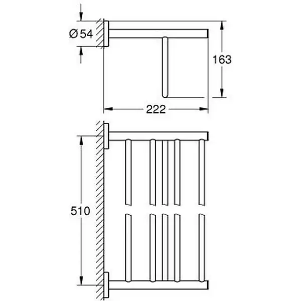 Полиця для рушників у ванну Grohe Bau Cosmopolitan Neutral (40462001)