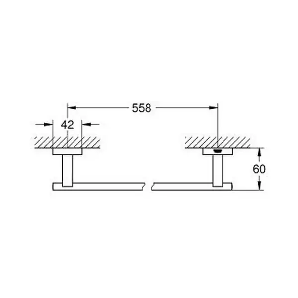 Тримач для рушників Grohe Essentials Cube New (40509001)