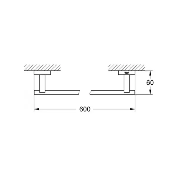 Тримач для рушників Grohe Essentials Cube New (40509001)