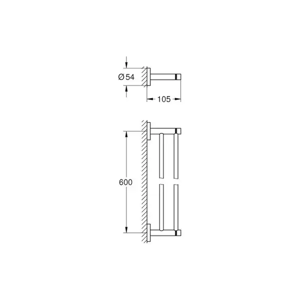 Подвійний тримач для рушників Grohe Essentials New (40802001) Подвійний тримач для рушників Grohe Essentials New (40802001)