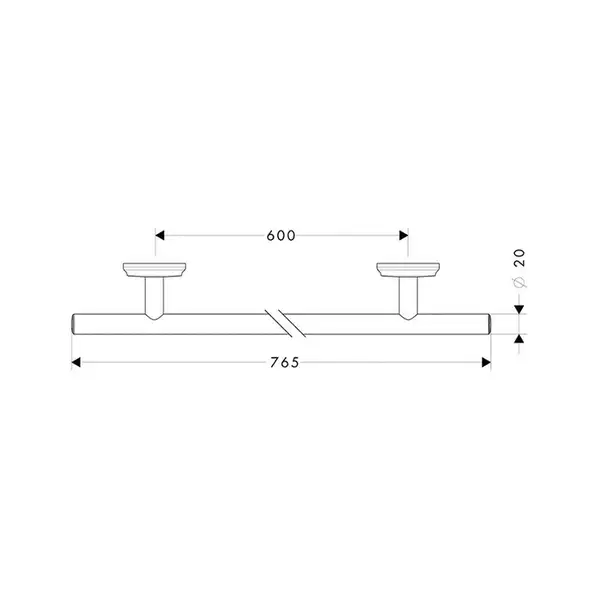 Полотенцедержатель 765 мм Hansgrohe Logis (цвет - хром) (41616000) фото 2 Aquada.com.ua