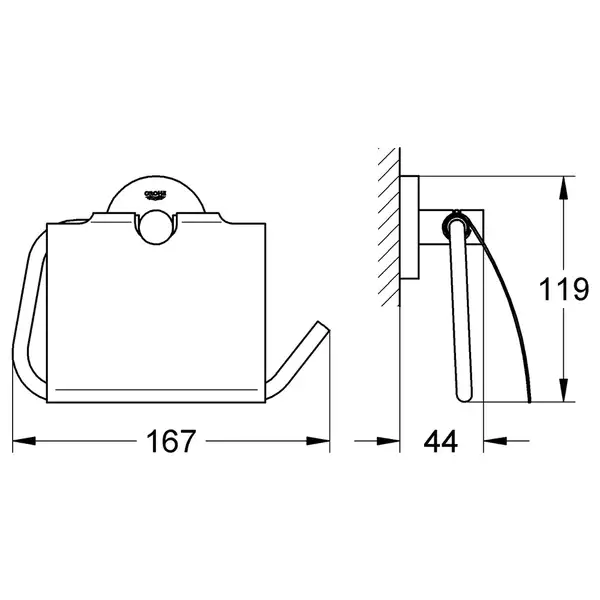 Тримач для туалетного паперу Grohe Essentials New (40367001)