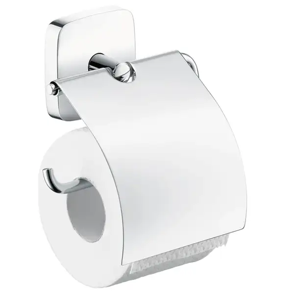 Бумагодержатель с крышкой Hansgrohe PuraVida (цвет - хром) (41508000) фото 1 Aquada.com.ua Бумагодержатель с крышкой Hansgrohe PuraVida (цвет - хром) (41508000) фото 1 Aquada.com.ua