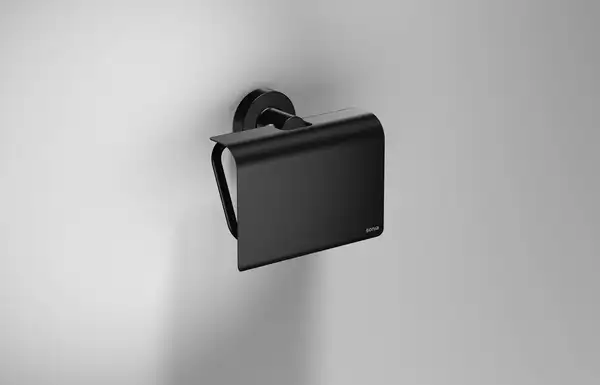 Бумагодержатель с крышкой Sonia Tecnoproject Black (цвет - чёрный матовый) (166282) фото 2 Aquada.com.ua Бумагодержатель с крышкой Sonia Tecnoproject Black (цвет - чёрный матовый) (166282) фото 2 Aquada.com.ua