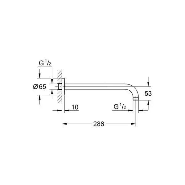 Душовий кронштейн Grohe (286 мм) (28576000)