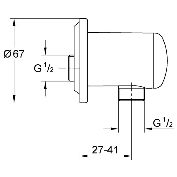 GROHE Підключення душового шлангу Relexa  (28671000) фото 4 Aquada.com.ua