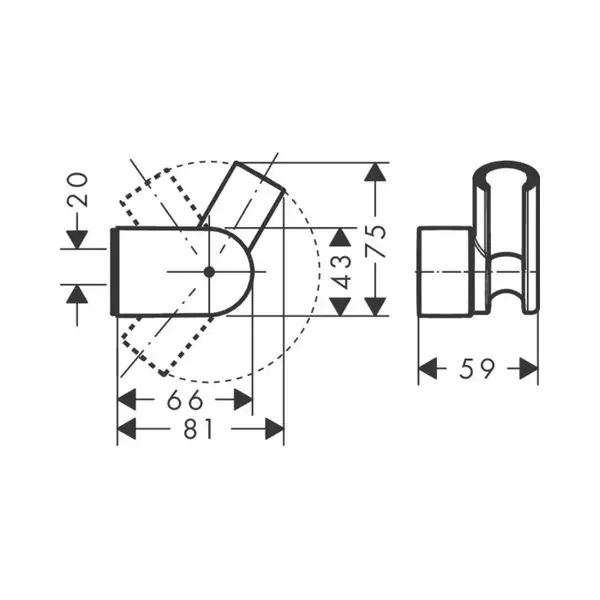 Тримач для душу Hansgrohe Porter Vario, хром (28328000)
