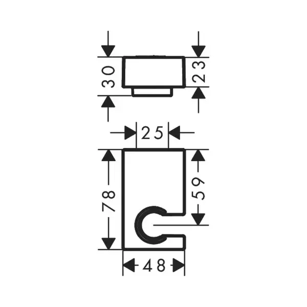 Тримач для душу Hansgrohe Porter E, шліфований чорний хром (28387340) Тримач для душу Hansgrohe Porter E, шліфований чорний хром (28387340)