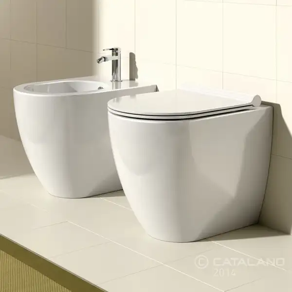 Унитаз напольный Catalano Sfera с сиденьем Soft Close (ободковый), белый глянец (1VPS54R00+5SCSTP000) фото 2 Aquada.com.ua