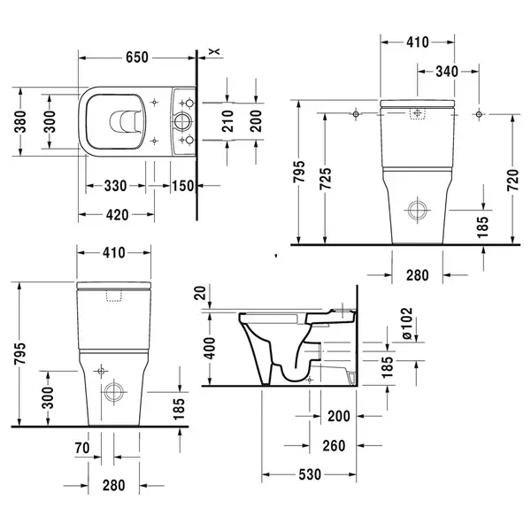 Унитаз Duravit P3 Comforts + бачок (с сиденьем SoftClose) Rimless (безободковый) (2167090000+0937100005+0020490000) фото 3 Aquada.com.ua Унитаз Duravit P3 Comforts + бачок (с сиденьем SoftClose) Rimless (безободковый) (2167090000+0937100005+0020490000) фото 3 Aquada.com.ua