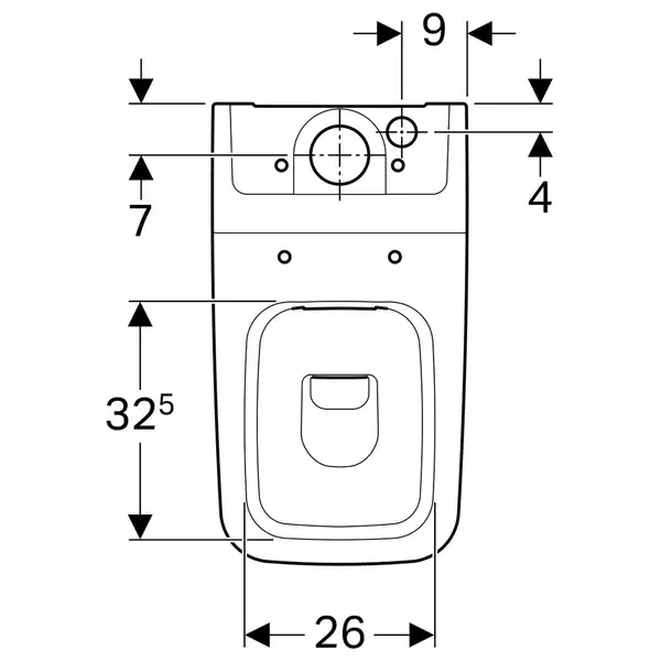 Унитаз-компакт Rimfree (безободковий) с бачком Geberit Icon Square, с сиденьем Soft Close (200930000+228960000+571910000) фото 5 Aquada.com.ua