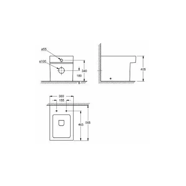 Унітаз підлоговий Grohe Cube Ceramic безободковий, білий (3948500H)