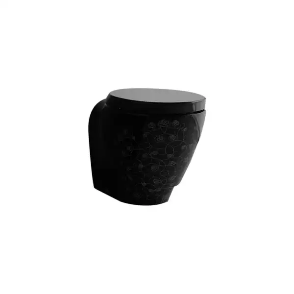 Унитаз приставной Simas Bohemien, чёрный с декором (BO01nero-decorTP) фото 1 Aquada.com.ua Унитаз приставной Simas Bohemien, чёрный с декором (BO01nero-decorTP) фото 1 Aquada.com.ua