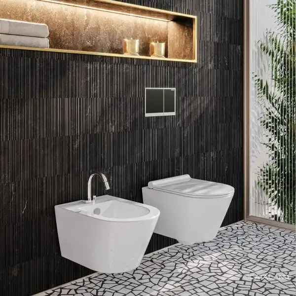 Унитаз подвесной Catalano New Zero с сиденьем Soft Close Plus (ободковый) (1VS55N00+5SCSTP000) фото 2 Aquada.com.ua