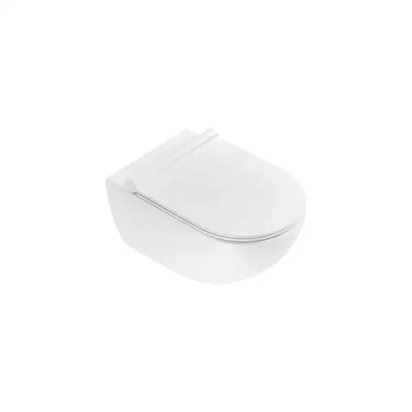 Унитаз подвесной NewFlush (безободковый) Catalano Sfera с сидением Soft Close Plus, белый матовый (1VSF54RBM+5SCSTPBM) фото 1 Aquada.com.ua Унитаз подвесной NewFlush (безободковый) Catalano Sfera с сидением Soft Close Plus, белый матовый (1VSF54RBM+5SCSTPBM) фото 1 Aquada.com.ua
