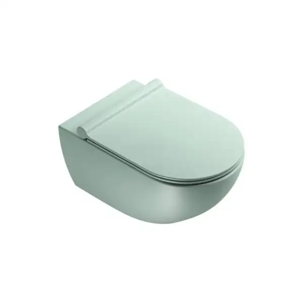Унитаз подвесной Catalano Sfera с сидением Soft Close, зелёный матовый (1VSF54RVS+5SCSTPVS) фото 1 Aquada.com.ua Унитаз подвесной Catalano Sfera с сидением Soft Close, зелёный матовый (1VSF54RVS+5SCSTPVS) фото 1 Aquada.com.ua