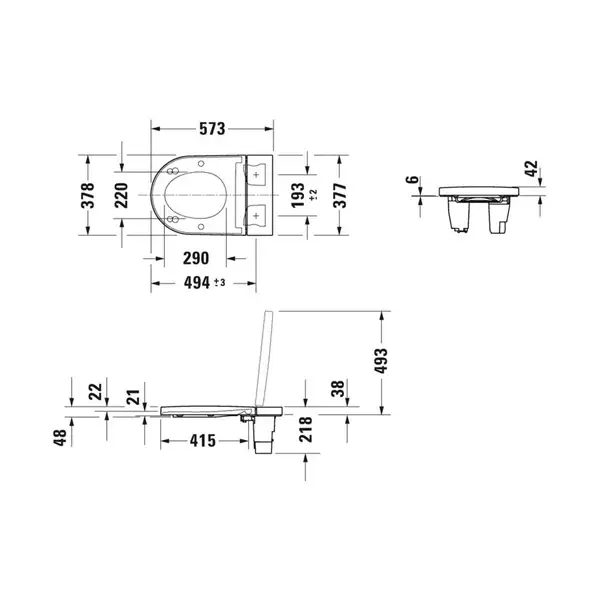 Унитаз-биде Rimless (безободковый) Duravit Me by Starck с сиденьем SensoWash® Starck Plus (2510092000+612000012000320) фото 10 Aquada.com.ua Унитаз-биде Rimless (безободковый) Duravit Me by Starck с сиденьем SensoWash® Starck Plus (2510092000+612000012000320) фото 10 Aquada.com.ua