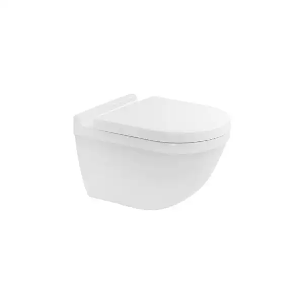 Унитаз подвесной Rimless (безободковый) Duravit Starck 3 с сиденьем Soft Close (45270900А1) фото 1 Aquada.com.ua Унитаз подвесной Rimless (безободковый) Duravit Starck 3 с сиденьем Soft Close (45270900А1) фото 1 Aquada.com.ua