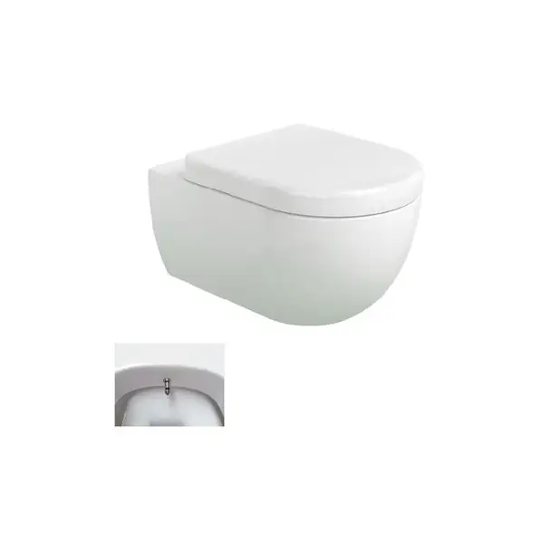 Унитаз с функцией биде Flaminia App Goclean (безободковый), с сиденьем Soft Close (AP118G+ERWCB+QKCW03) фото 1 Aquada.com.ua Унитаз с функцией биде Flaminia App Goclean (безободковый), с сиденьем Soft Close (AP118G+ERWCB+QKCW03) фото 1 Aquada.com.ua