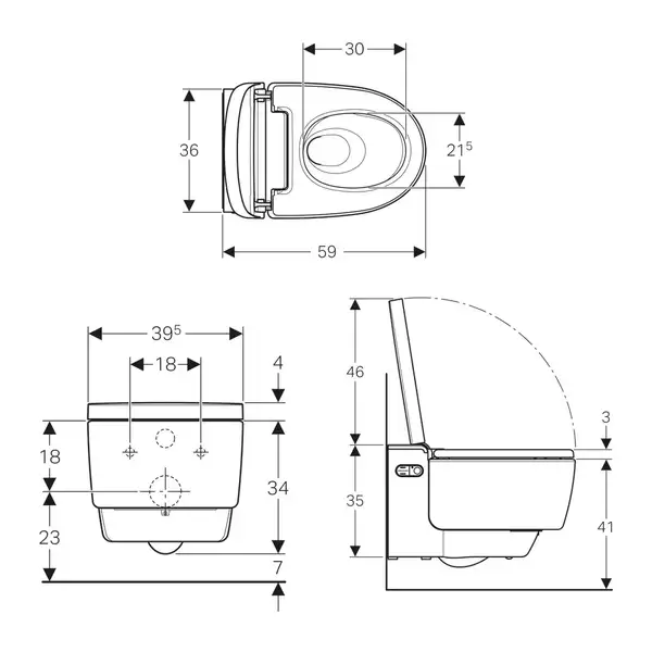 Унитаз подвесной Geberit AquaClean Mera Comfort хром (146.214.21.1) Унитаз подвесной Geberit AquaClean Mera Comfort хром (146.214.21.1)
