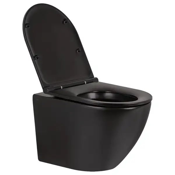Унітаз підвісний Qtap Robin безобідковий з сидінням Slim Soft-close QT1333046ERMB (QT1333046ERMB) фото 11 Aquada.com.ua