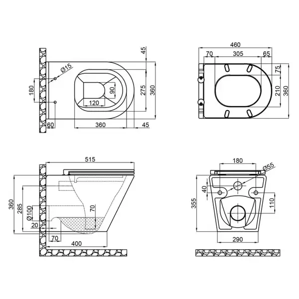 Унітаз підвісний Qtap Scorpio безобідковий з сидінням Slim Soft-close QT1433053ERW (QT1433053ERW) фото 2 Aquada.com.ua Унітаз підвісний Qtap Scorpio безобідковий з сидінням Slim Soft-close QT1433053ERW (QT1433053ERW) фото 2 Aquada.com.ua